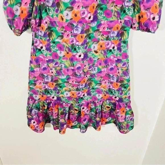 Never Fully Dressed Monaco Floral Mini Dress Preppy Wedding Resortwear Vacation - Picture 5 of 9